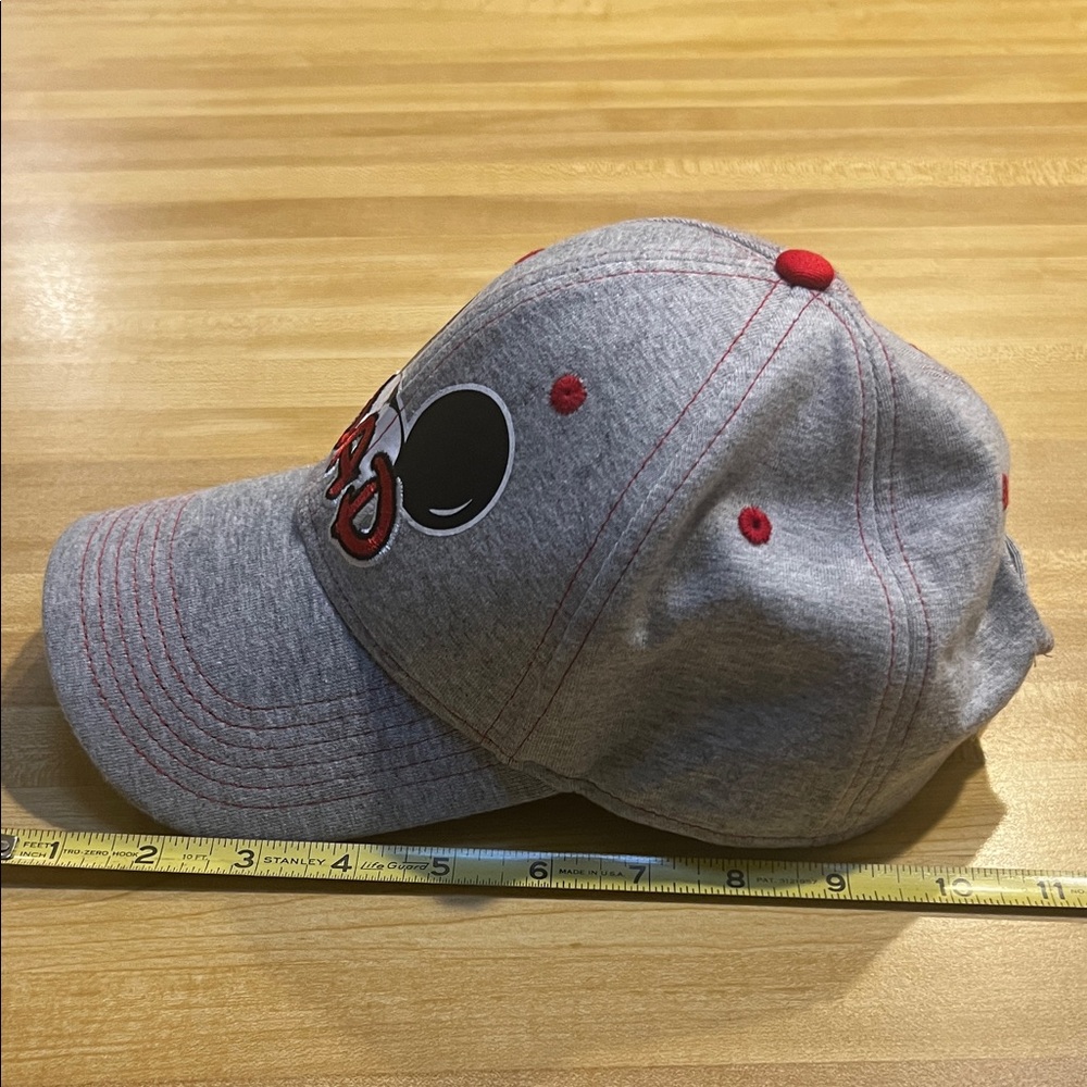 # 0849+ Gray Dad Hat with Red Accents - Picture 3 of 13